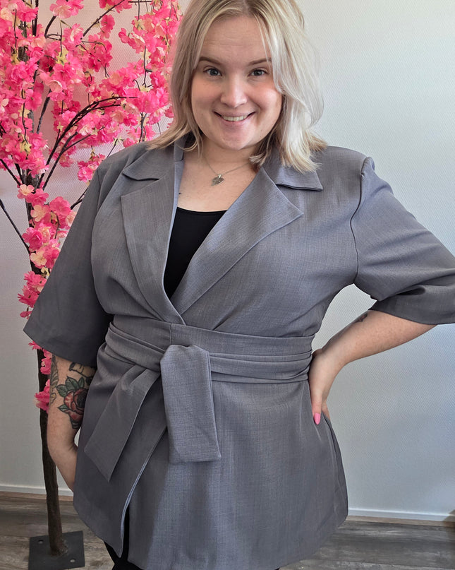 Nikki Curvelly Magic Waist Blazer Grey