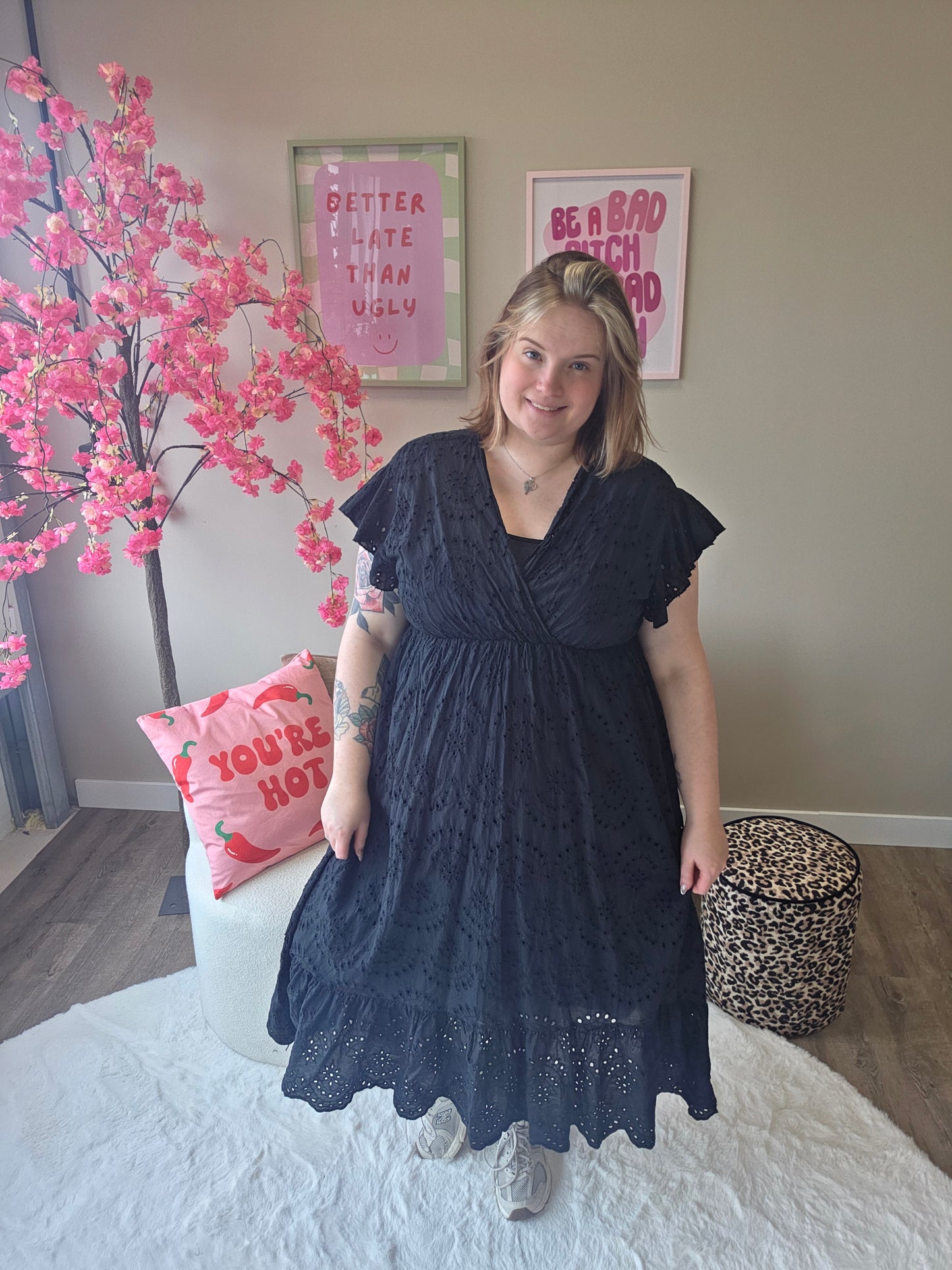 Broderie Jurk (In 4 kleuren)