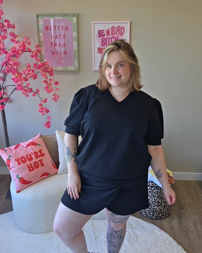 Skort Setjes Met Knoop (In 4 kleuren)