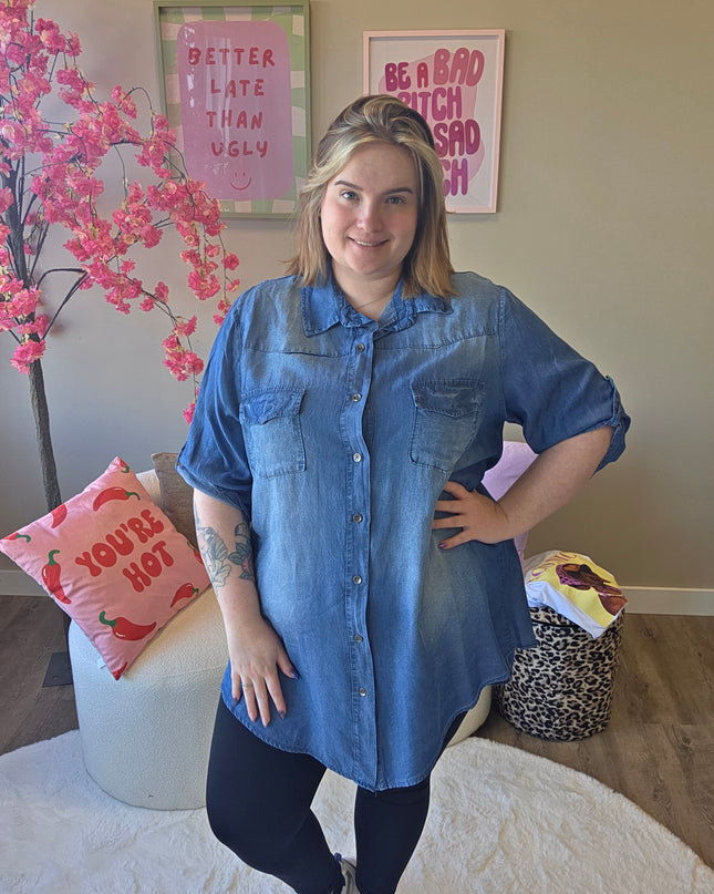 Spijker Blouse (in 2 tinten)