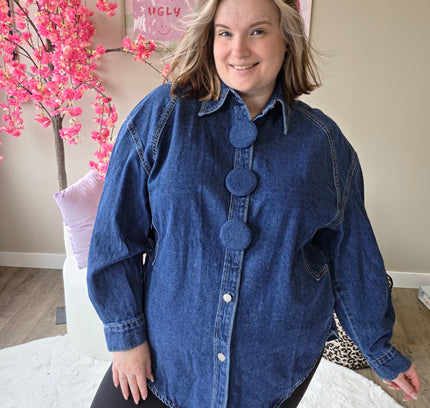 Effen Spijker Blouse Button (In 3 kleuren)