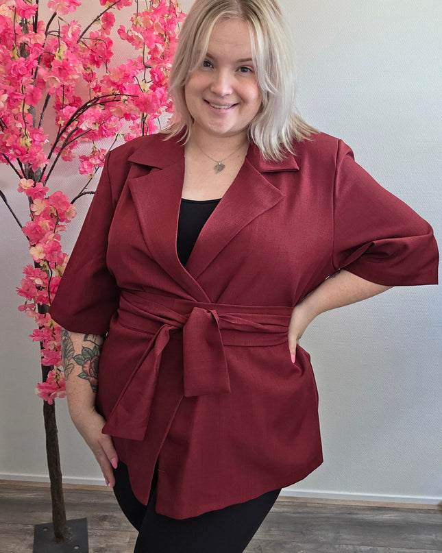 Nikki Curvelly Magic Waist Blazer Bordeaux
