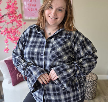 Glitter Ruitblouse Flair (In 3 kleuren)