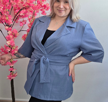 Nikki Curvelly Magic Waist Blazer Jeans Blau