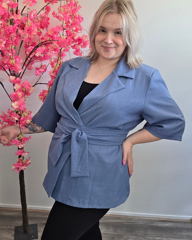 Nikki Curvelly Magic Waist Blazer Jeans Blauw