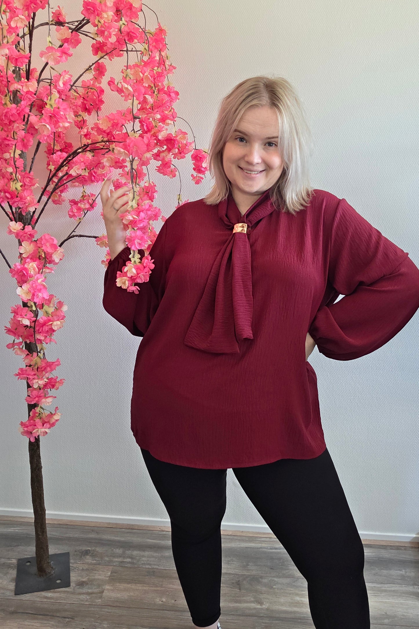 Blouse Met Stropdas (In 3 kleuren)