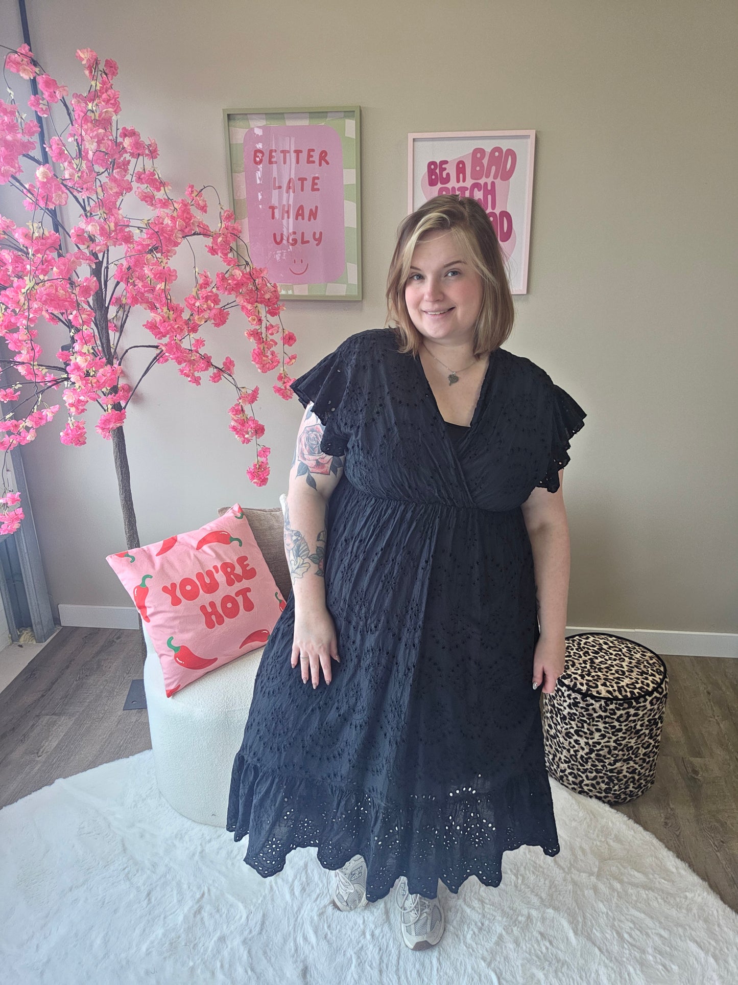 Broderie Jurk (In 4 kleuren)