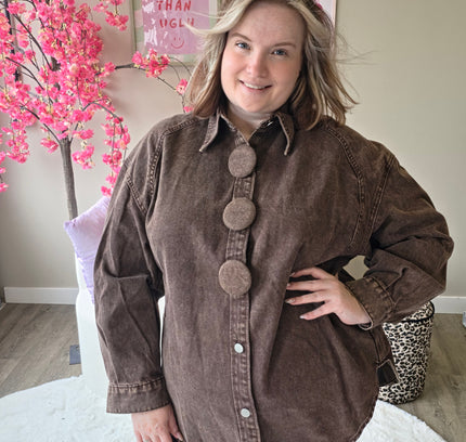 Effen Spijker Blouse Button (In 3 kleuren)