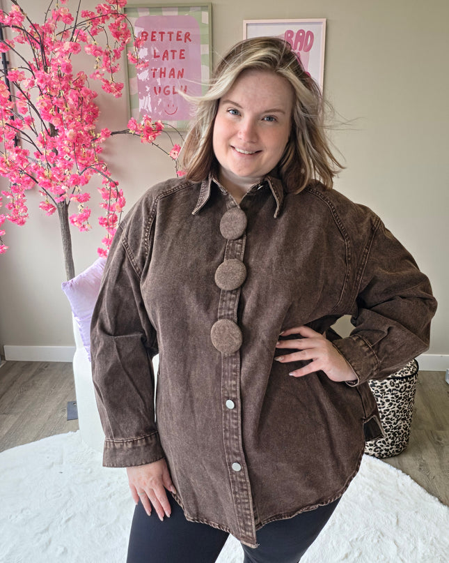 Effen Spijker Blouse Button (In 3 kleuren)