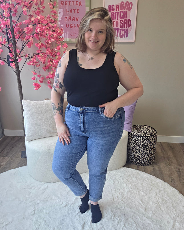 Kathy Jeans Mom Fit Blauw | C120