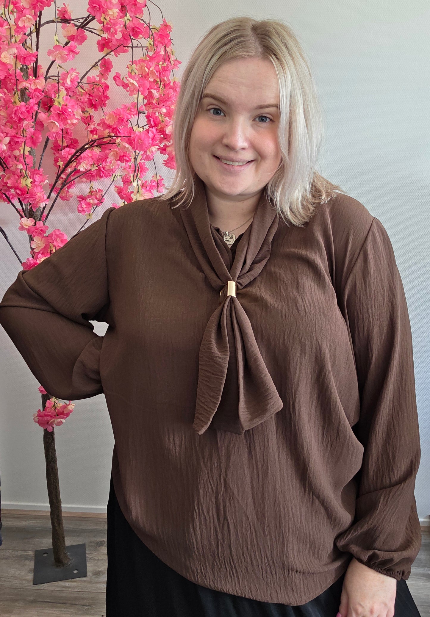 Blouse Met Stropdas (In 3 kleuren)