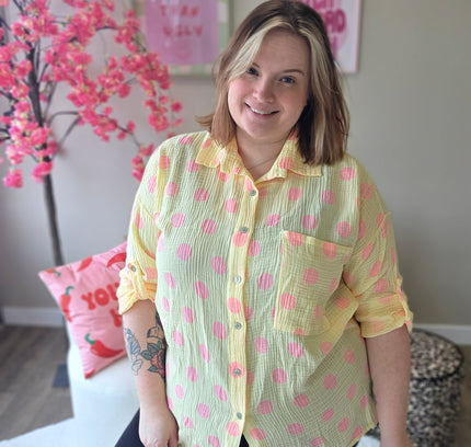 Katoenen Dot Blouse (In 4 kleuren)