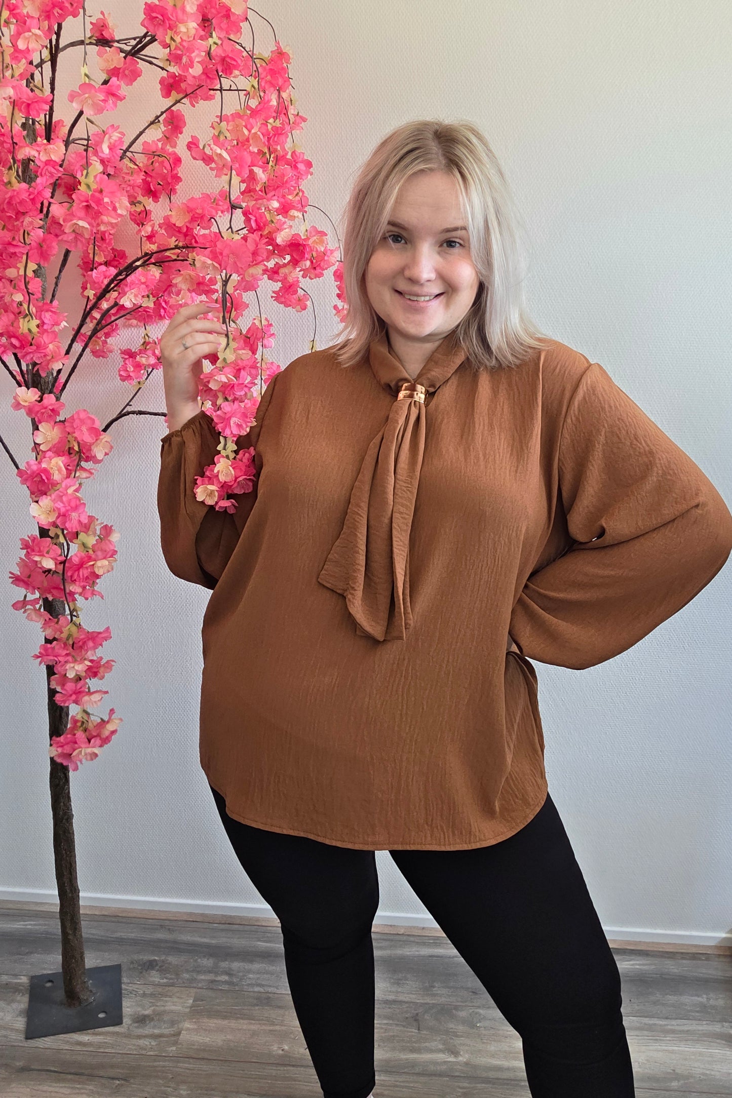 Blouse Met Stropdas (In 3 kleuren)